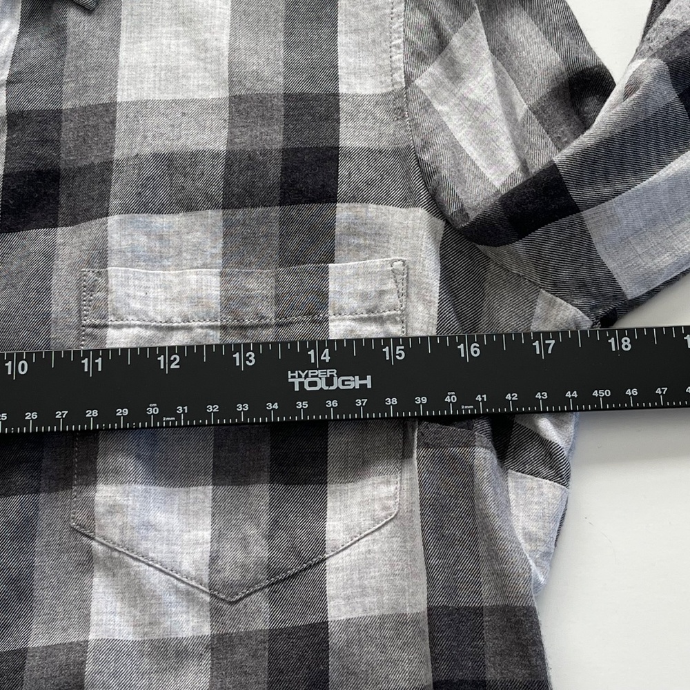 J. Crew Womens Buffalo Check Button Up Shirt XS Gray Plaid Cabin Core Grunge - Picture 5 of 10